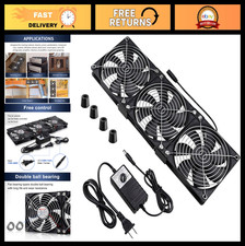 Dual Ball 3x120mm Computer Fan AC/DC 12V Cooling System for Server & DIY Racks picture