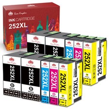 4-10P T252XL 252 XL Ink Cartridges For WorkForce WF-3620 WF-3640 WF-7110 WF-7610 picture