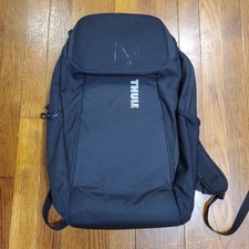 Thule Laptop Backpack Black Padded Partitions Travel Work School Bag Unisex picture