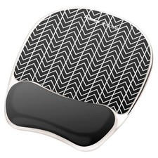 Fellowes Photo Gel Mouse Pad Wrist Rest with MICROBAN - Black Chevron (9549901) picture