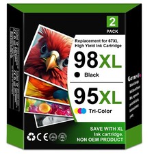 High Yield 98XL 95XL Ink Cartridge Compatible for Photosmart C4180 picture