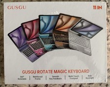 GUSGU Rotate Magic Keyboard Bluetooth Transparent Case 11