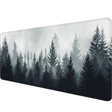 Misty Forest Gaming Mouse Pad Forest Tree XL 31.5x11.8 Inch Extended Laptop Mat picture