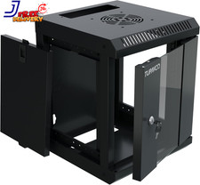 10 Inch Mini Network Rack Cabinet 6U Vented W/Glass Door 9 in Depth Server picture