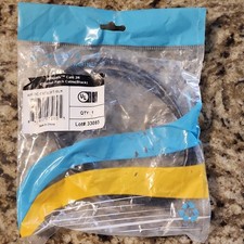 Wirepath Cat6 RJ-45 Ethernet Patch Cable 3ft Black Round WP-PC-CAT6-3FT-BLK picture
