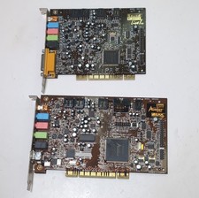 Lot Of 2 Creative Sound Blaster Live 5.1 SB0100 SB0090 PCI Sound Card CD PC picture
