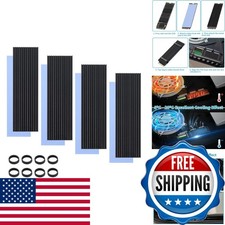 ELUTENG M.2 SSD Heatsink 4PCS 2280 NVMe Thermal Pad 8 Black Rubber Straps for picture