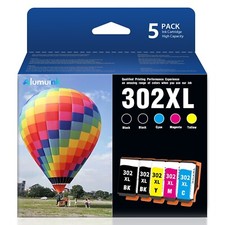 5 Pack 302XL Compatible Ink Cartridges replacement Expression XP-6000 XP-6100 picture