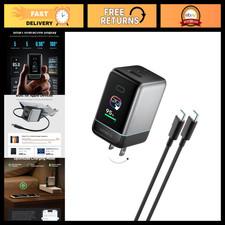 65W USB C Charger for Phone & Laptop, Smart Display GaN Fast Charging Adapter picture