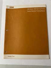 IBM System/360 Operating Syst Original  Oper Training MANUAL Student Text -1967 picture