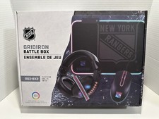 New York Rangers NHL Gridiron Gaming Battle Box LED Headphones, Mouse Pad, Mouse picture