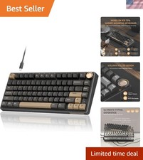 Stylish R75 Wired Mechanical Keyboard with Volume Control & Customizable RGB picture