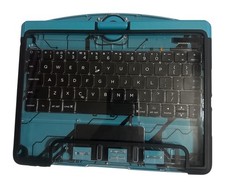 GUSGU Cyberpunk Transparent Keyboard Case for iPad, 360° Rotating Stand with RG picture