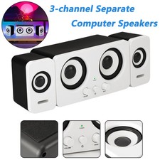 3channel Separate Wired RGB LED Computer Speakers Stereo Bass For Laptop Desktop picture