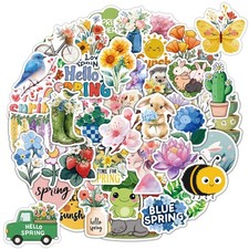 100 Pcs Spring Stickers for Girls Women, Cute Floral and Nature Stickers picture