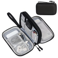 Travel Tech Pouch Bag Cable Organizer 7.5x4.3x2.2 Black Electronic Organizer picture