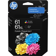 HP C0PA6AN#RFD 61 Color XL Black Ink Cartridge Combo, High Yield, 2-Pack, picture