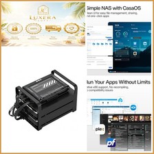 2 Bay DIY NAS Kit Mini Server Intel Quad-Core 16GB RAM SFF PCIe Black picture