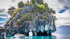 Landscape nature marble cathedral rocks lake island Custom Gaming Mat Desk picture