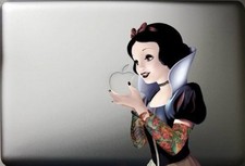 Apple MacBook Laptop Sticker Vinyl Decal Disney Snow White Goth Tattoo Princess picture