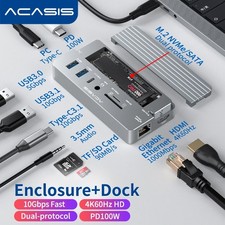 Acasis Swappable High-Speed SSD Storage & 10-In-1 Docking Station 4K@60Hz HDMI picture
