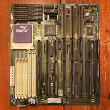 Socket 3 AT 486 Motherboard Intel i486 SX ISA IDE FPM DRAM 8 RAM 4DMU with CPU picture