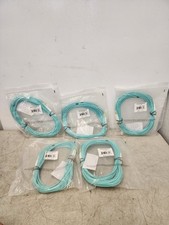 (5) Monoprice 10 m OM3 LC to LC Fiber Optic Cable Aqua 106389 picture