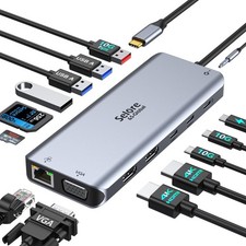Selore 14-in-1 USB C Multiport Docking Station - Power Delivery & Data Transfer picture
