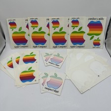 Vintage 1980s Apple Computer Logo Stickers Decals Lot Of 16 #D picture