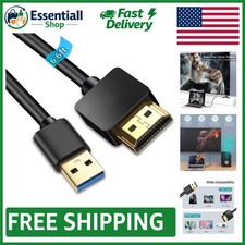 USB to HDMI 6.6FT Cable - 1080P Converter for Windows - Lightweight & Reliable picture