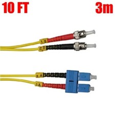 3 Meters Duplex Singlemode ST-SC SM 9/125 Fiber Optic Optical Cable Network Cord picture