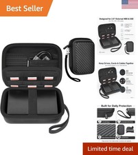 Travel-Friendly External Hard Drive Case with Soft Cushioning & Separate Storage picture