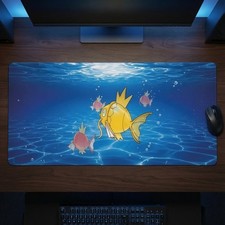 Shining Magikarp Neo Pokemon Playmat TCG Card Game Mat Gaming Mouse Pad 35x16 in picture