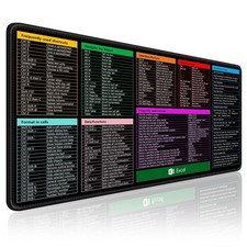 Excel Cheat Sheet Desk Pad 31.5 x 15.7in Extended Large Gaming Mouse Pad Big ... picture