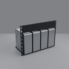 Cluster Rack 4U 4 Bay for Mac Mini M4 M5 Pro M6 10 Inch Vertical Dock AI Server picture