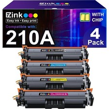 E-Z Ink 210A 4 Pack Toner Cartridges with Chip Compatible Replacement for 210X picture