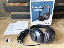 AOC USB Headset with Microphone for PC Wired Boom Mic Audio FAST SHIPPING picture