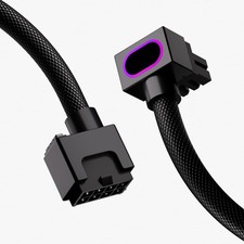 8PIN GPU Extension Cable ARGB PC 5V 3Pin 18AWG 90 RightAngle 30CM Black picture