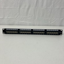 VC P24T-A11 24-Port CAT-6 Patch Panel - 45 Degree Angle Used Some Are Labeled picture