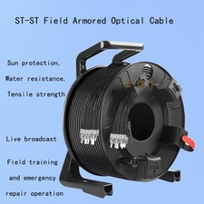 200M ST to ST 8-CoreArmored Tactical Fiber Optic Cable Reel Single Mode Spool picture