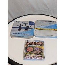 Vintage Tech Lot AOL 9.0 Optimized Metal Tin & Montana Screen Saver picture