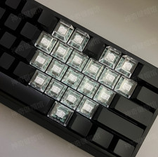 21-Key PC Heart-Shaped Transparent, Light-Transmitting Keycaps (No Characters) picture