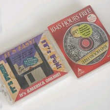America Online AOL Floppy Disk EXPIRED DEMO+  CD DEMO Set(SEALED) picture