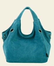 Ladies Handbag Canvas BLUE- H 12
