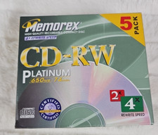 Memorex High Quality Recordable Compact Disc Platinum 650 MB 74 Min 5 Pack picture