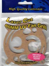 Logisys Computer Laser Cut 80mm UV Fan Grill picture