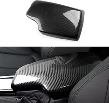 Car Armrest Cover Lid Storage Box Carbon Color ABS Trim fits for BMW  picture