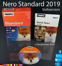 Nero Standard 2019 Full Version Box + CD Multimedia 4in1 Burning Software Original Packaging NEW picture