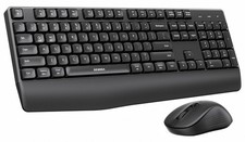 Seenda COE200 Wireless Keyboard Mouse Combo, Bluetooth, Wrist Rest, Black picture