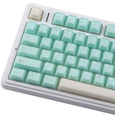166 PCS Green PBT Custom Translucent Cherry Profile Crystal Jelly Keycap Set picture
